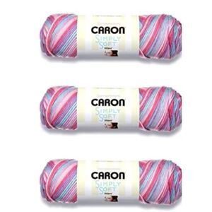 Caron Simply Soft Times Square Stripes Yarn 3 1/2 pk 5oz Acrylic 4 Med 235 yds
